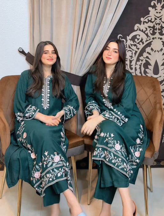 LAMA Embroidered Co Ords 2 pc Set