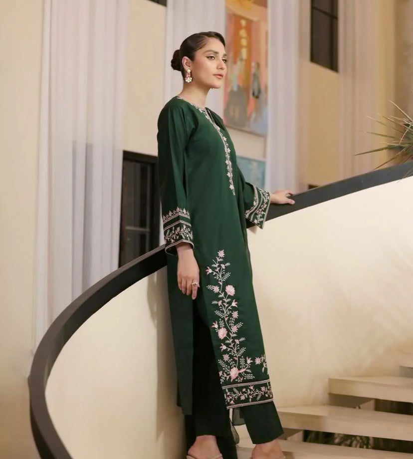 LAMA Embroidered Co Ords 2 pc Set