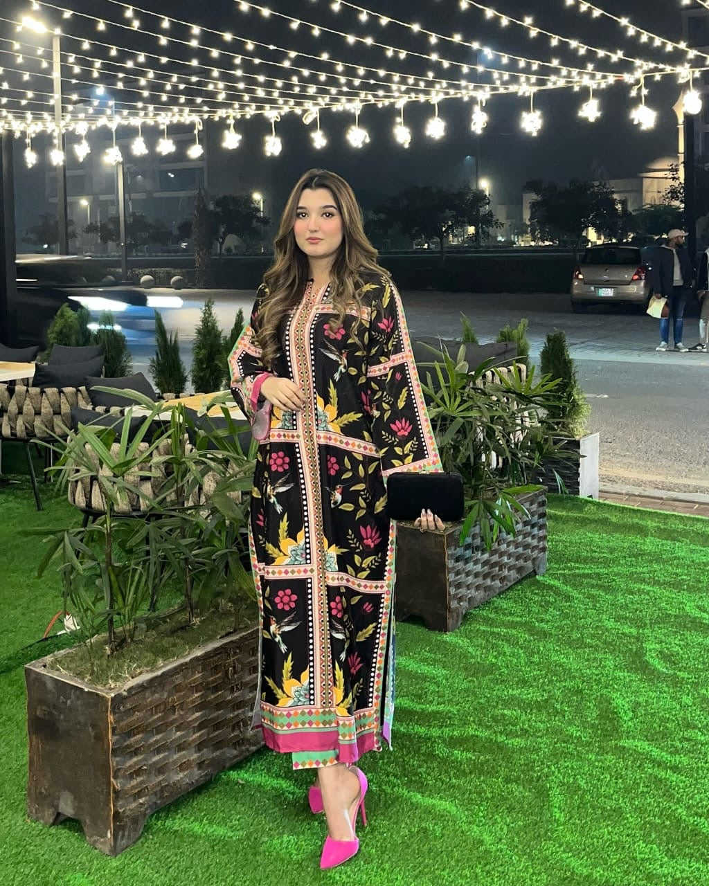 BLACK Gul Bahaar digital printed Co Ords set