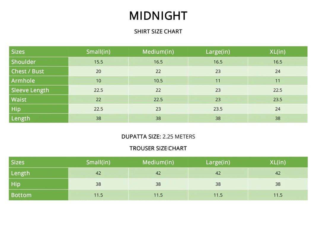 MIDNIGHT GOLD Embroidered 3 pc