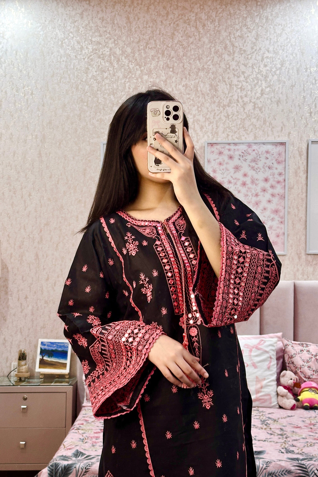 AJAL Embroidered 2 pc set