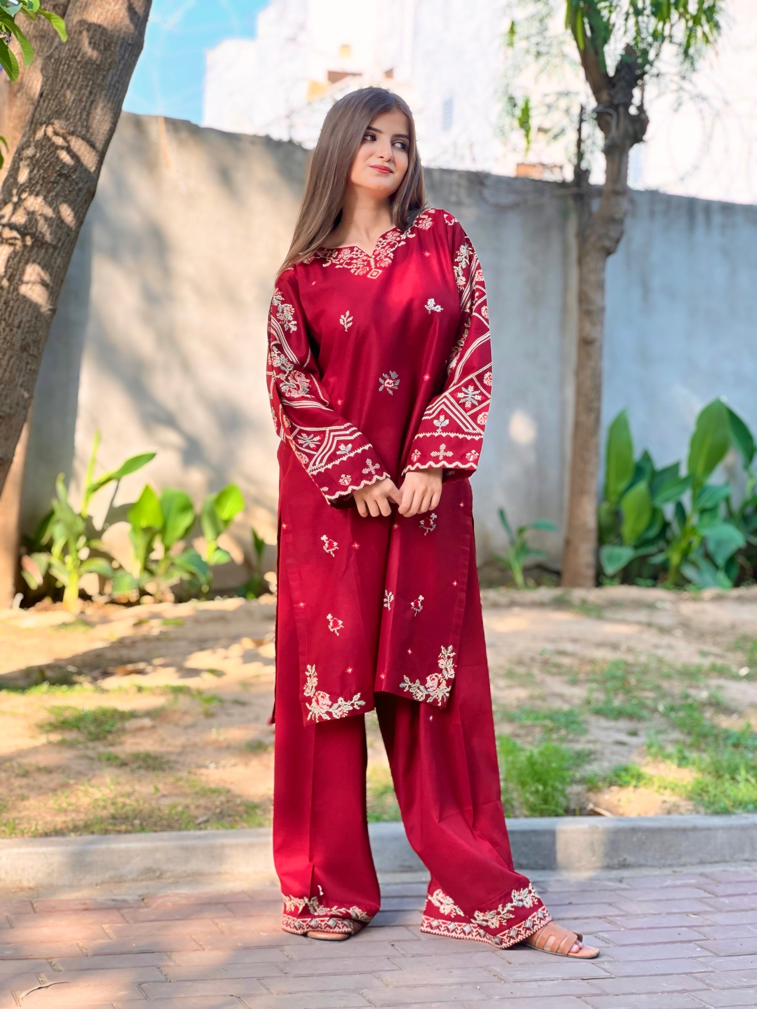 DUA Embroidered Co Ords Set