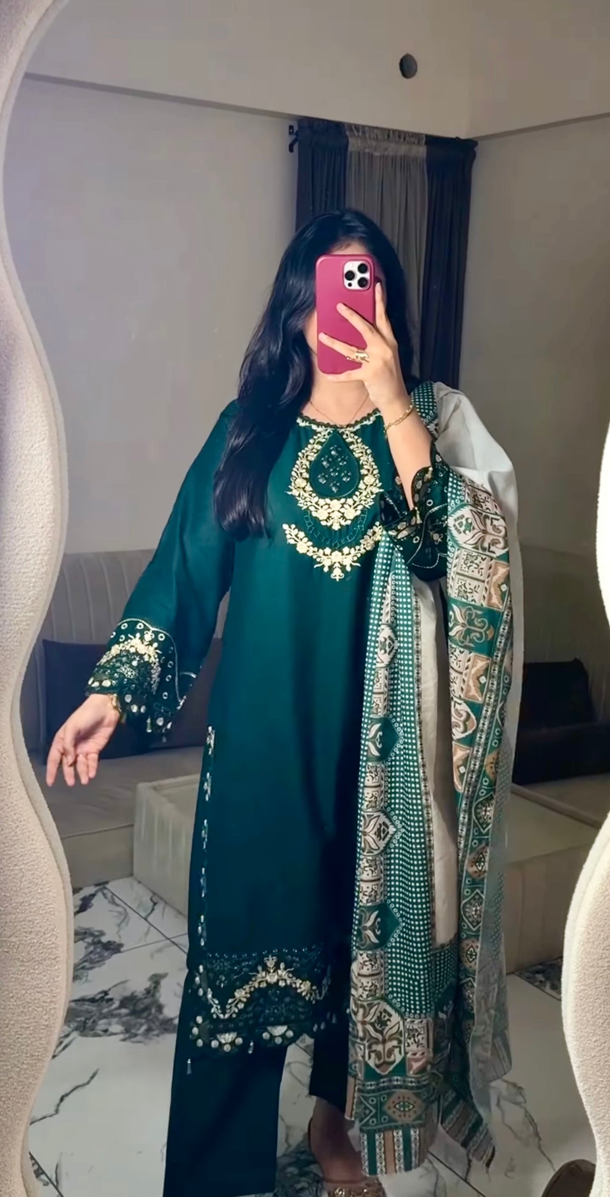 MANNAT Embroidered 3 pc