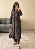 Midnight Gold 2 pc Block print Co Ords