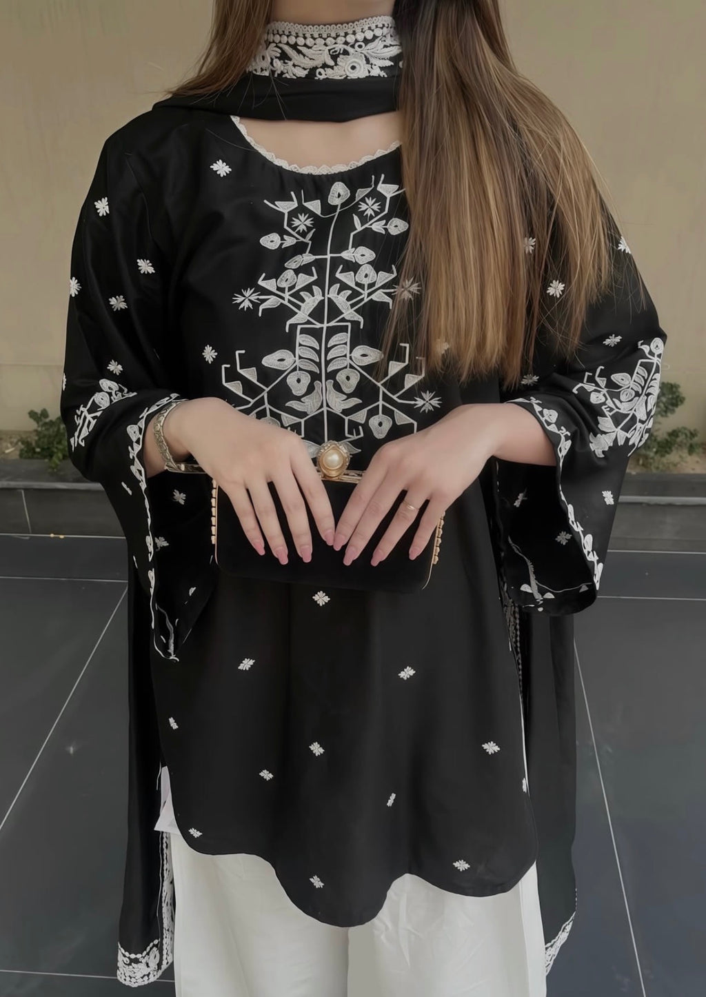 2 piece - LAAJ embroidered (Shirt and trouser)