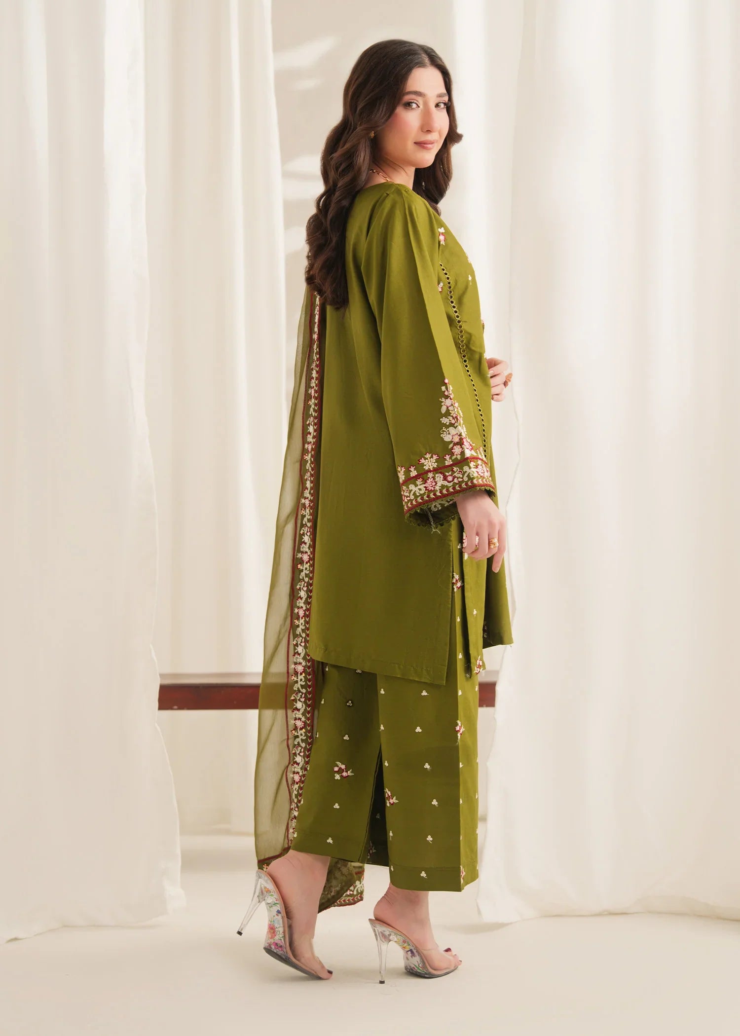 ANARKALI Embroidered 3 pc