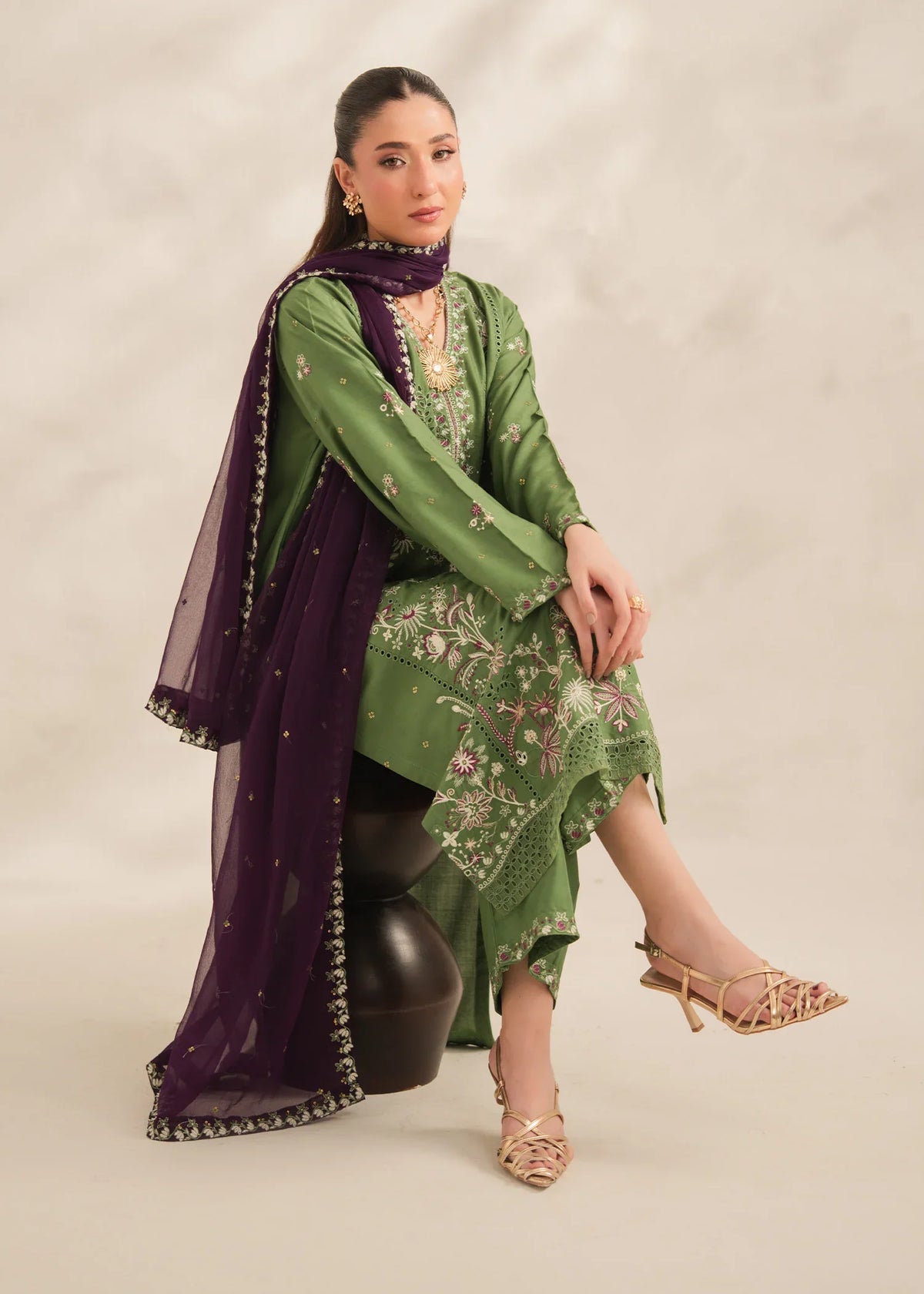 SEHNAI Embroidered 3 pc