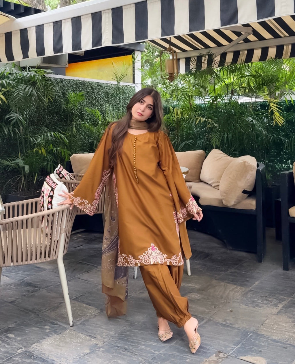 DELARA Embroidered 3 pc
