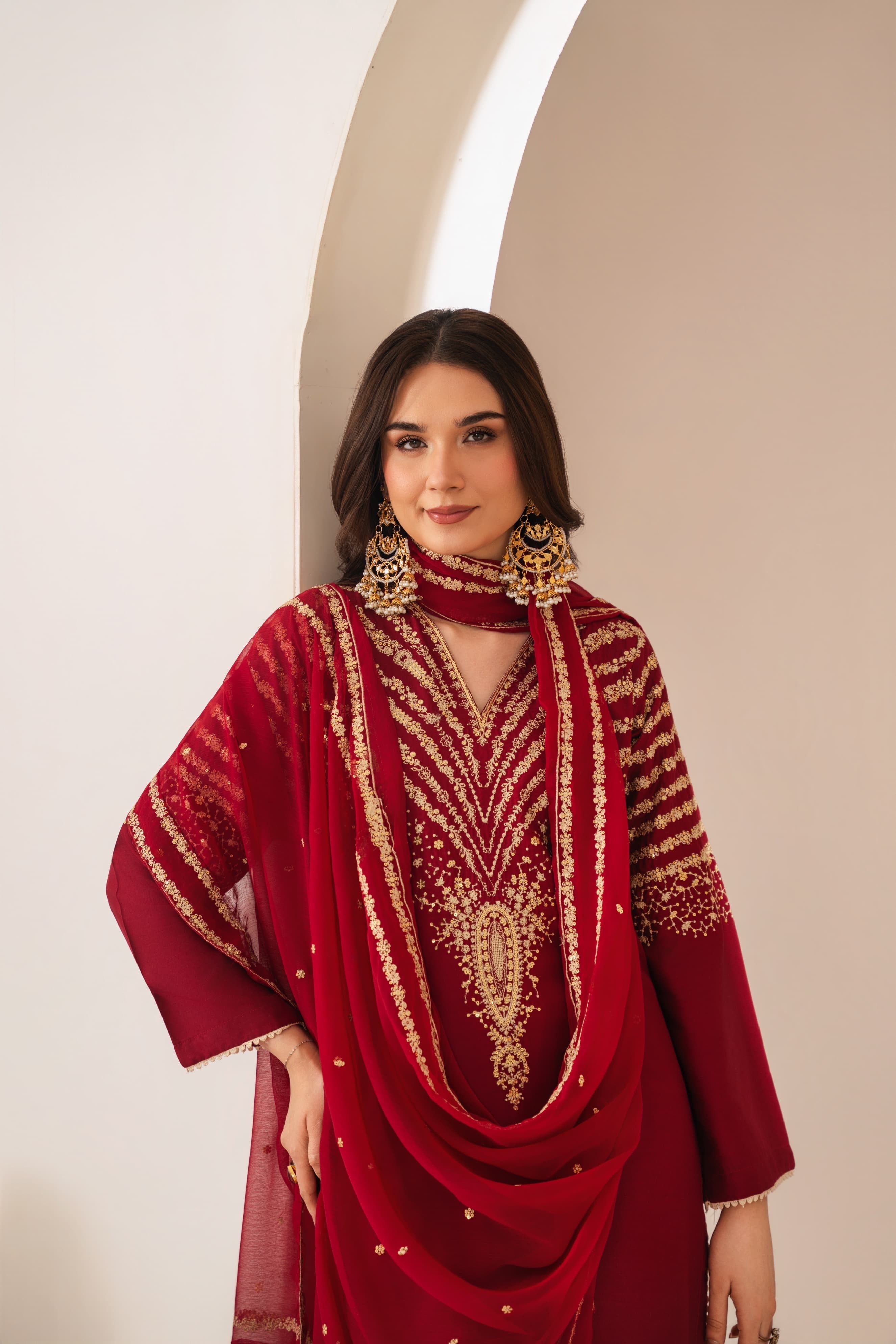 PEACOCK Embroidered 3 pc